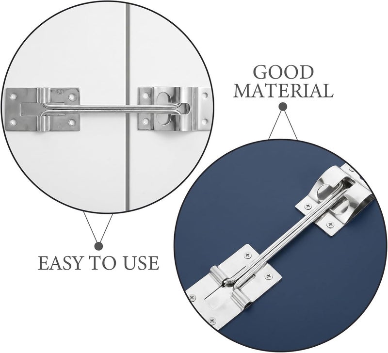 3pcs RV Door Holder - 6" Metal T-Style Door Catch for Camper Trailer Van - Cargo Hatch Latch Holder - Keep Securely Open - RV Accessories - Easy to Install - Image 3