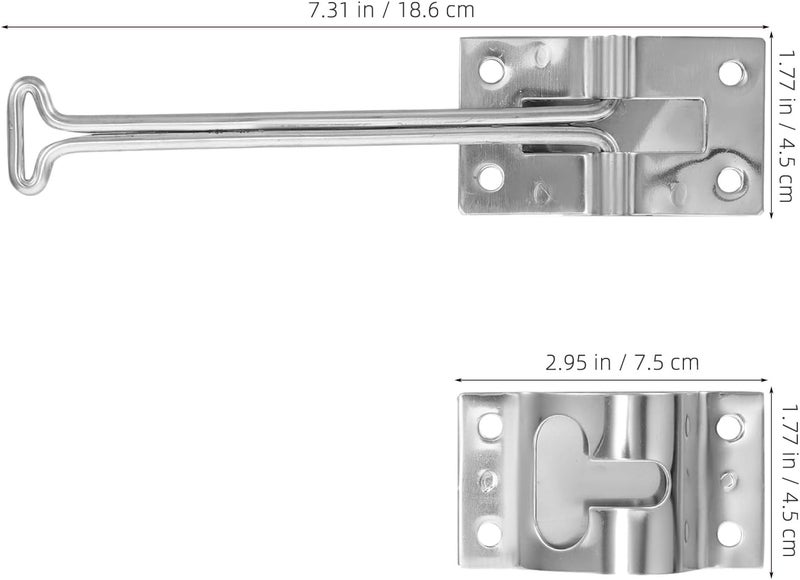3pcs RV Door Holder - 6" Metal T-Style Door Catch for Camper Trailer Van - Cargo Hatch Latch Holder - Keep Securely Open - RV Accessories - Easy to Install - Image 5