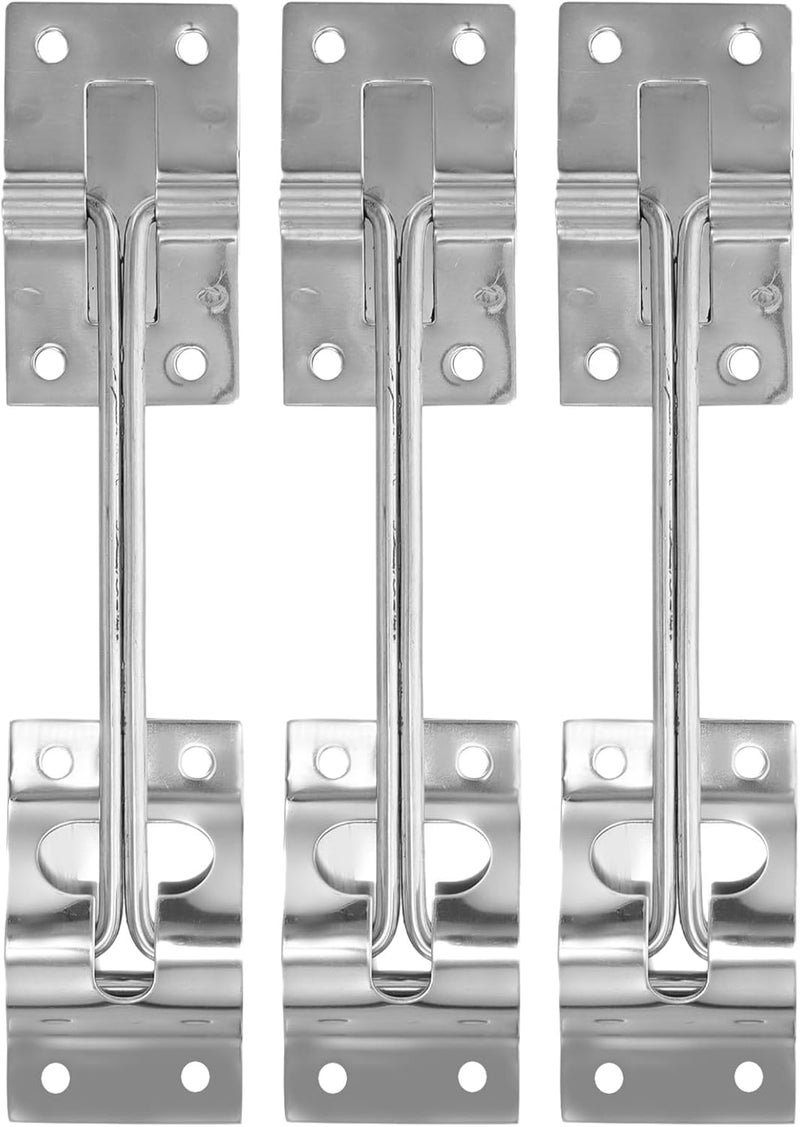3pcs RV Door Holder - 6" Metal T-Style Door Catch for Camper Trailer Van - Cargo Hatch Latch Holder - Keep Securely Open - RV Accessories - Easy to Install - Image 1