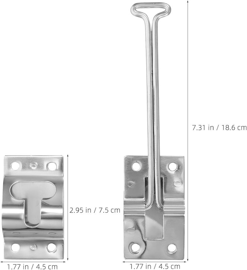 3pcs RV Door Holder - 6" Metal T-Style Door Catch for Camper Trailer Van - Cargo Hatch Latch Holder - Keep Securely Open - RV Accessories - Easy to Install - Image 2