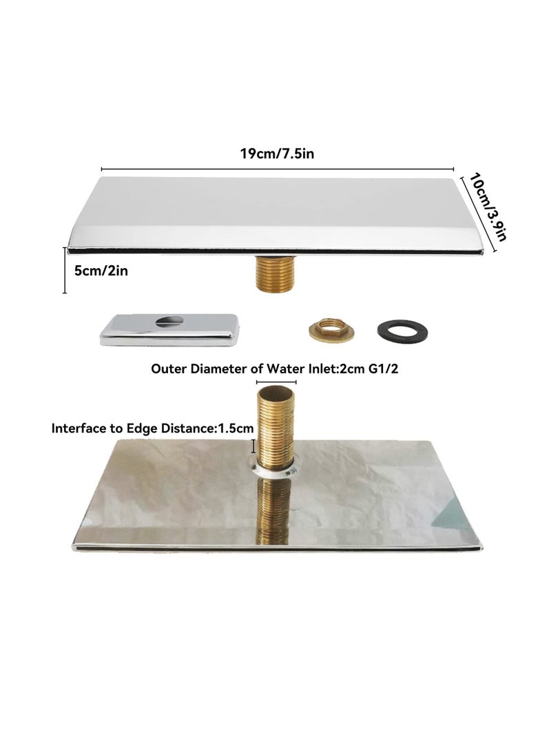 Captaintech 30cm Stainless Steel Waterfall Spillway Blade for Koi Fish Pond and Pool Fountain with Connector Hose Clamp and PTFE Tape  - Image 3