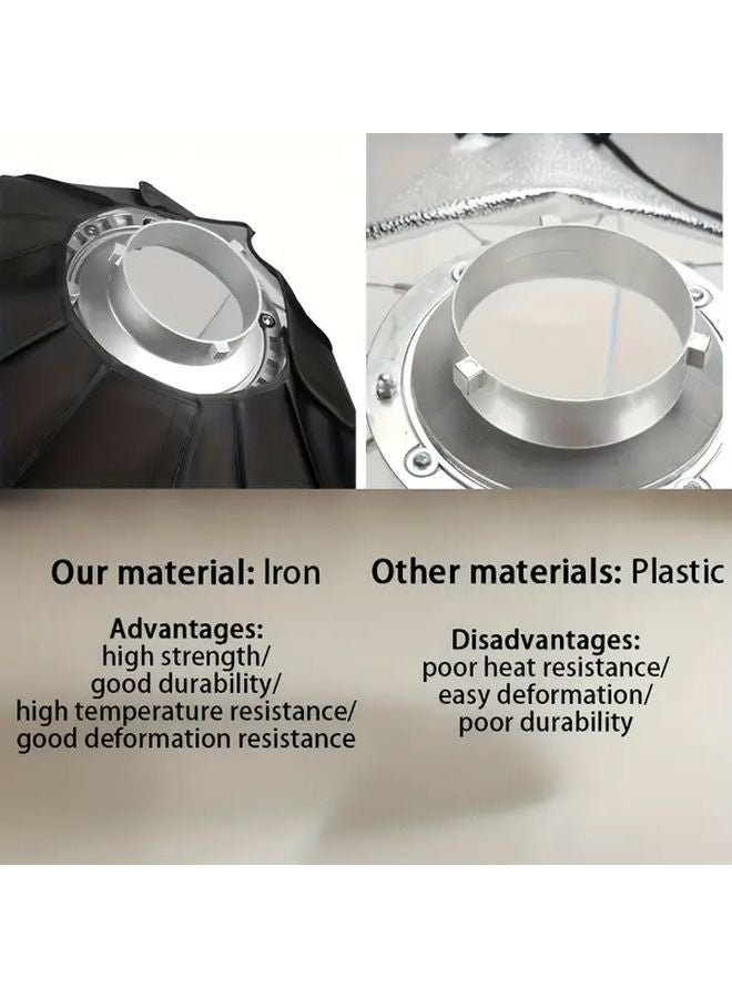 Premium White Heavy Duty Photography Soft Light Ball Aluminum Base Portable Fill Light - Image 5