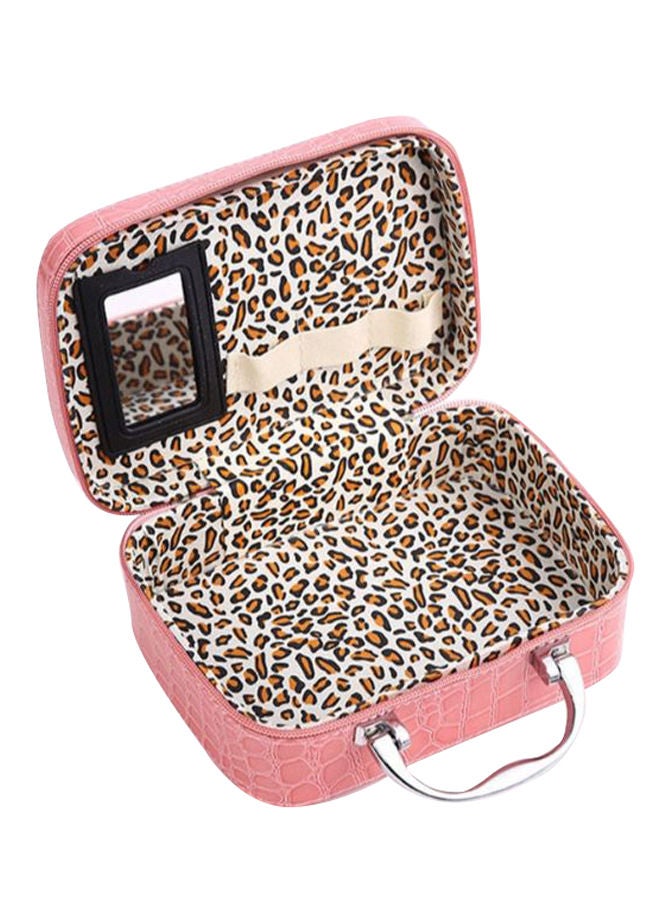 إسكدنيا علبة مكياج احترافية كبيرة وردي - Image 2