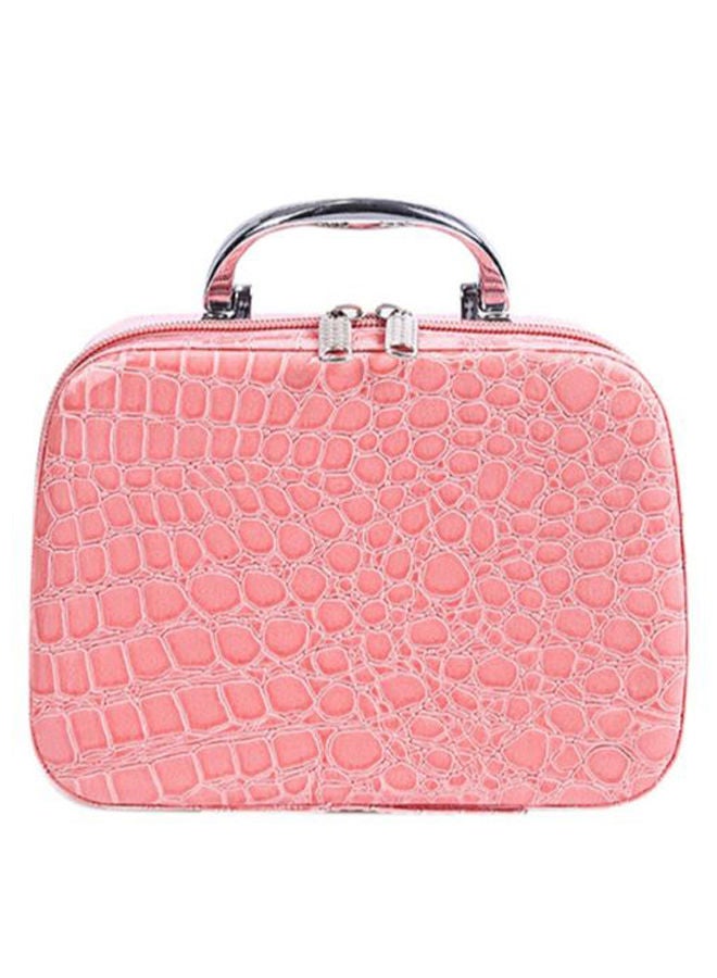 إسكدنيا علبة مكياج احترافية كبيرة وردي - Image 1