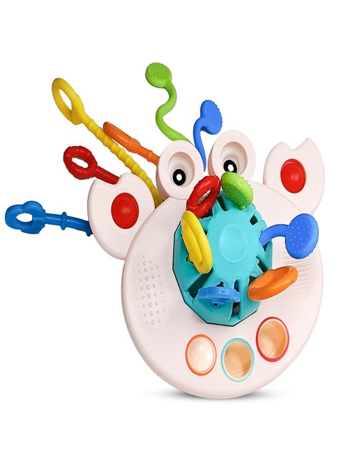 Kipa Gaming Interactive Silicone Pull String Learning Toy for Kids - Baby Sensory Travel and Teething Toys, Ideal for 6-12-18 Months Toddler Exploration (Crabby),Multicolor - Image 1