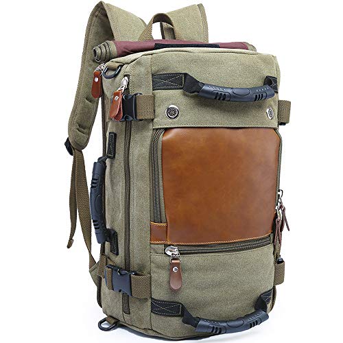 KAKA Travel Laptop Backpack, Green, 15.6-inch Laptop Compartment - Image 1