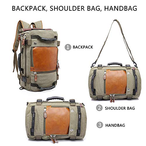 KAKA Travel Laptop Backpack, Green, 15.6-inch Laptop Compartment - Image 3