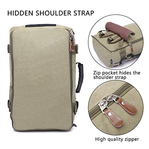 KAKA Travel Laptop Backpack, Green, 15.6-inch Laptop Compartment - Image 4
