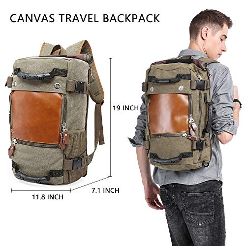 KAKA Travel Laptop Backpack, Green, 15.6-inch Laptop Compartment - Image 2