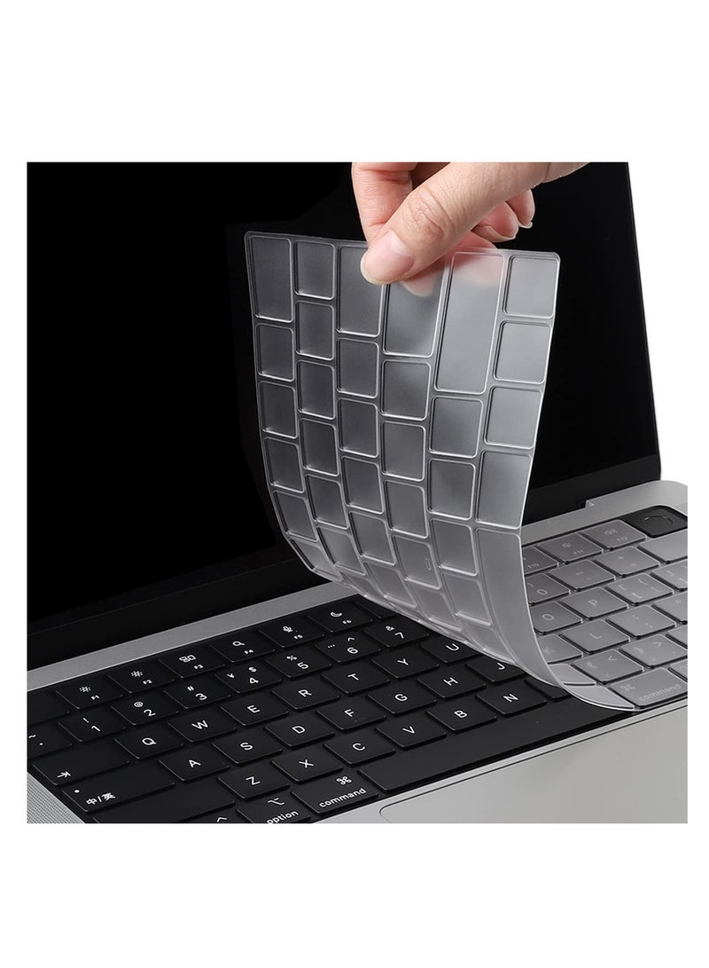 3 in 1 Rubberized Hard Case for MacBook Air 13.6 Inch 2022 M2 Chip A2681/2024 M3 Chip A3113/2025 M4 Chip A3240, Matte Hard Shell Cover & Keyboard Cover & Screen Protector, Frosted  Clear  - Image 4