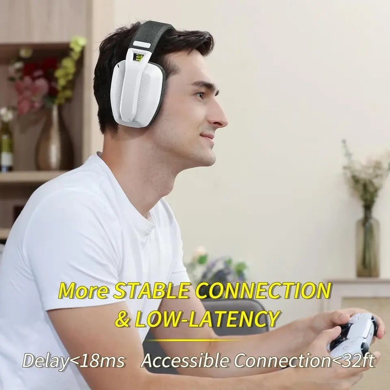 Binnune BW06 2.4GHz Wireless Gaming Headset with Mic for PS5 PS4 PC Mac Playstation Bluetooth Gaming Headphone with Microphone 0672365 - Image 3
