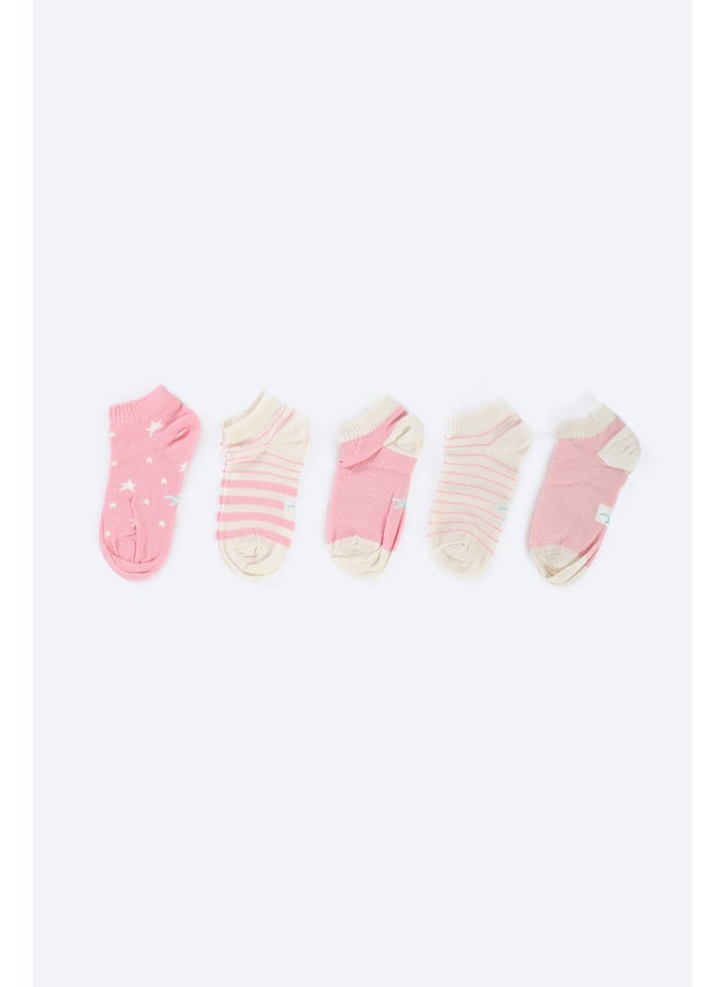 Carina Girly Cotton Ankle Socks - 5 Pairs - Image 2