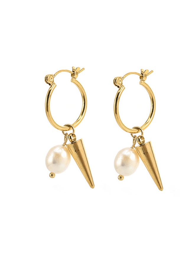 Lee Cooper Women's Stainless Steel Gold Earrings - LC.E.01202.110  - Image 1