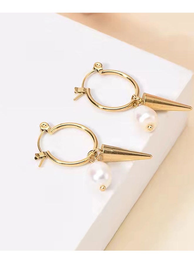 Lee Cooper Women's Stainless Steel Gold Earrings - LC.E.01202.110  - Image 2