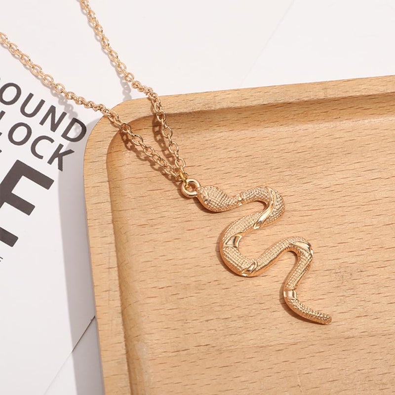 GOGZBD Snake Jewelry Set for Women Snake Bracelet Pendant Necklace Earrings and Ring Set Halloween Party Accessory - Image 4