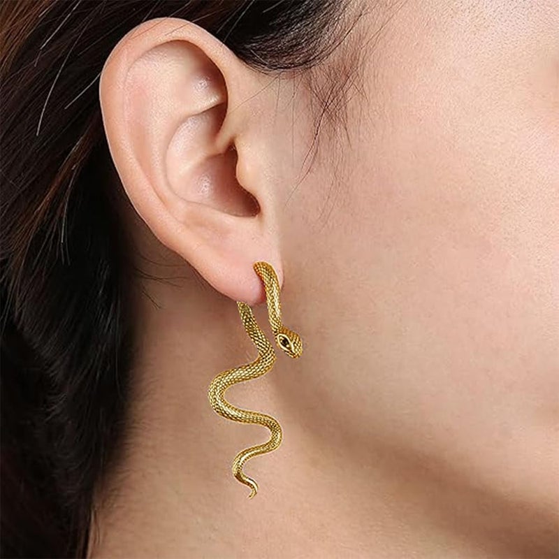 GOGZBD Snake Jewelry Set for Women Snake Bracelet Pendant Necklace Earrings and Ring Set Halloween Party Accessory - Image 5