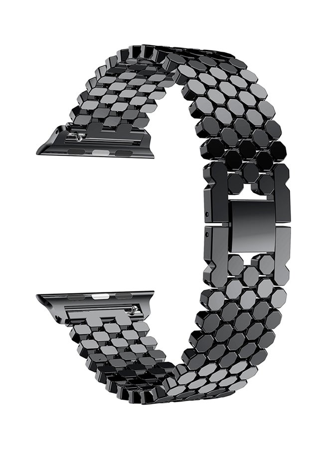 ISank Honeycomb Style Replacement Strap For Apple Watch Series 3/2/1 Black - Image 1