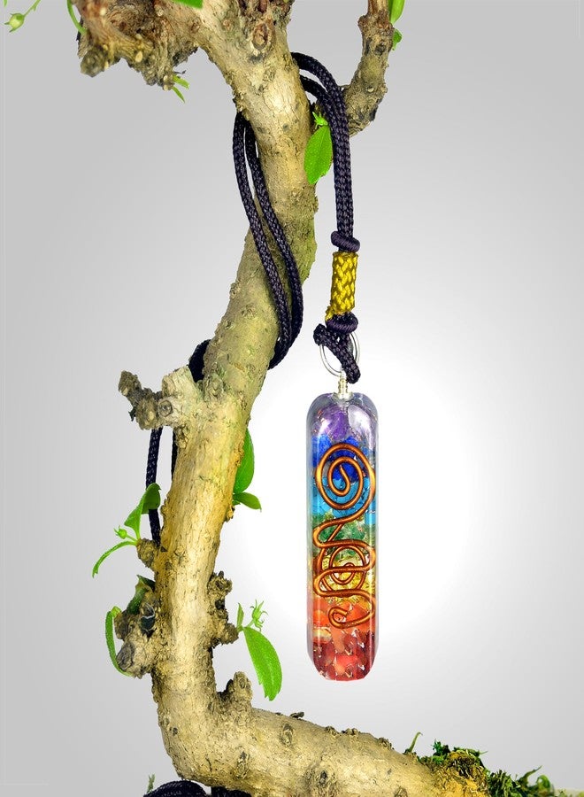 Orgonite Crystal Handmade Seven Chakra Pendant with Adjustable Cord - Orgone Healing Stone Necklace for Spiritual Balance, Meditation, Yoga, Reiki, Gift for Men and Women - Image 4