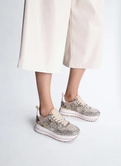 Liu Jo Platform Sneakers with Glitter