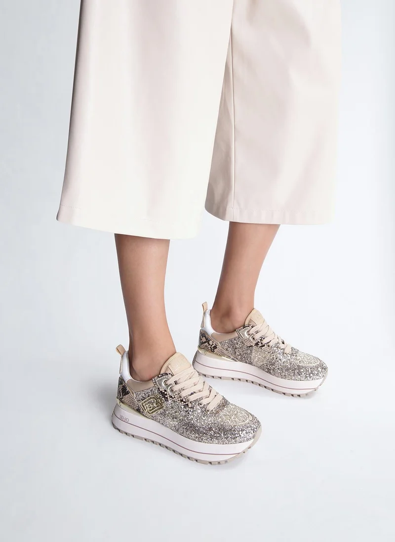 ليو جو Platform Sneakers with Glitter