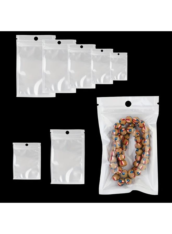 100 OPP White Self Sealing Jewelry Bags 4.13x5.91inch for Bracelet Necklace Gift Wrapping - Image 1