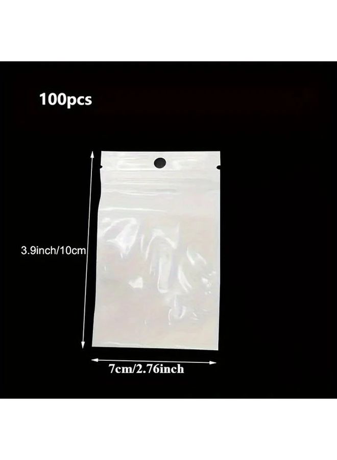 100 OPP White Self Sealing Jewelry Bags 4.13x5.91inch for Bracelet Necklace Gift Wrapping - Image 4