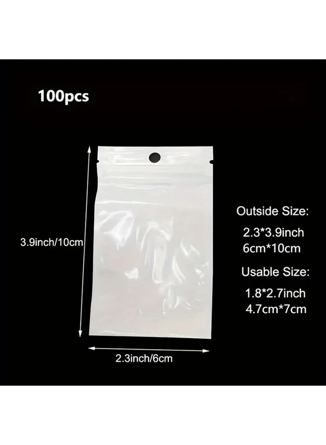 100 OPP White Self Sealing Jewelry Bags 4.13x5.91inch for Bracelet Necklace Gift Wrapping - Image 3