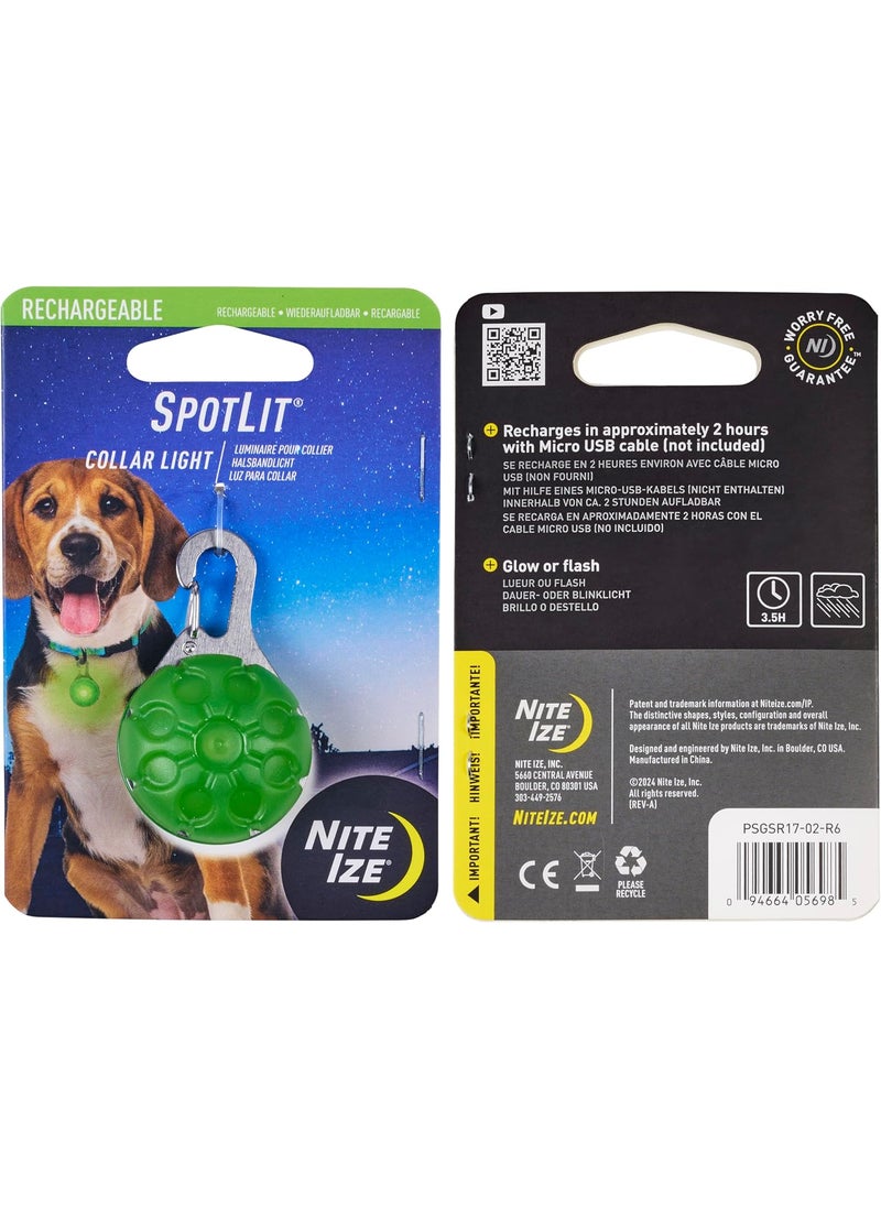 NiteIze SpotLit Rechargeable Collar Light  Green  - Image 3
