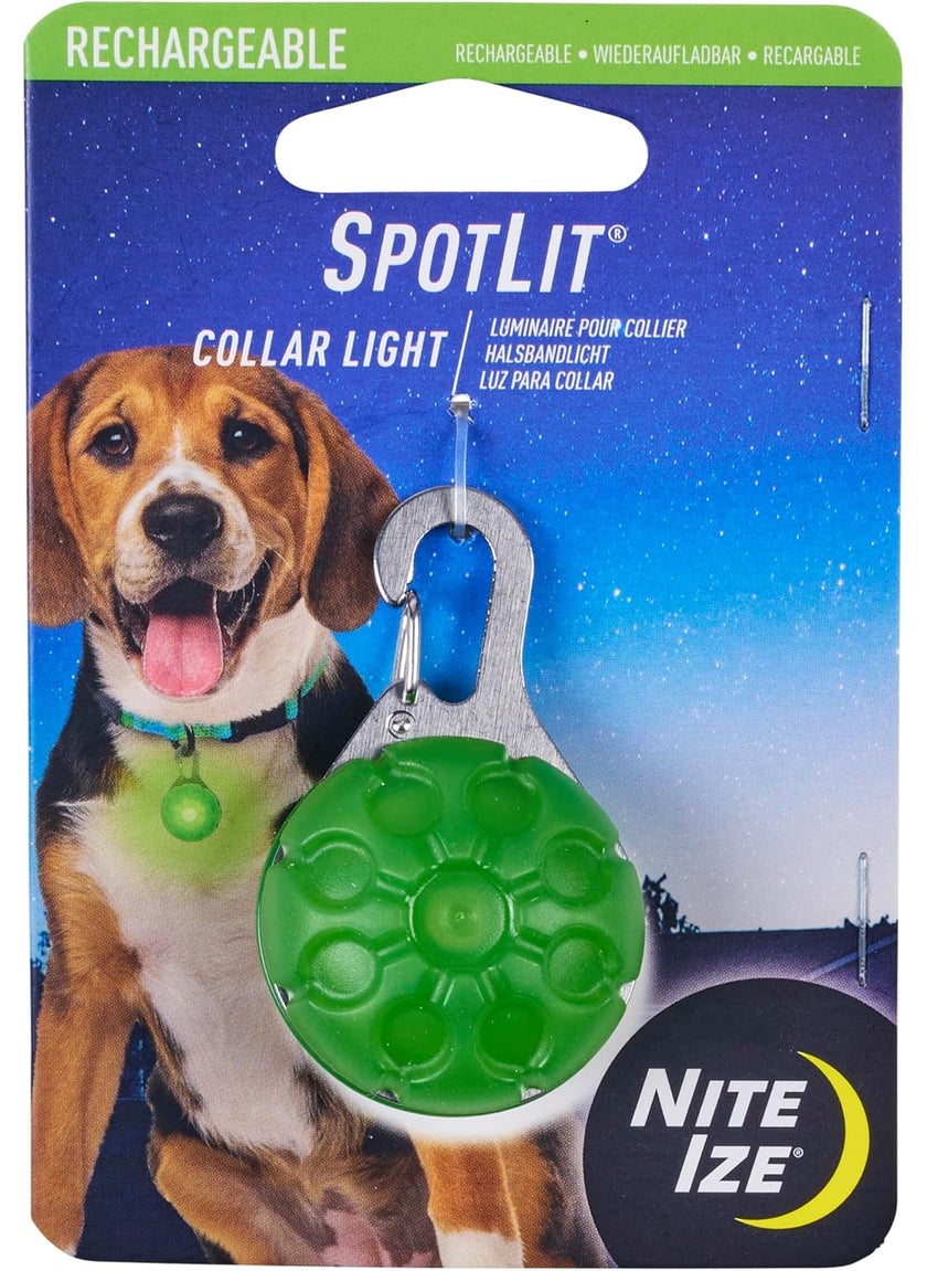 NiteIze SpotLit Rechargeable Collar Light  Green  - Image 1