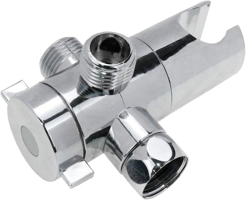 Sscon 3-Way Shower Arm Diverter Valve 1/2 Inch Universal ABS Plastic Showerhead Bracket for Bathroom 1 Pack - Image 1