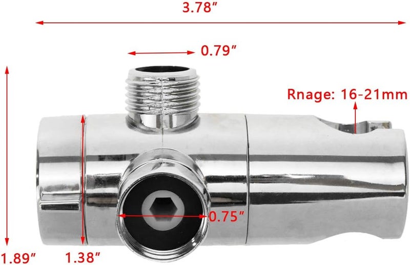 Sscon 3-Way Shower Arm Diverter Valve 1/2 Inch Universal ABS Plastic Showerhead Bracket for Bathroom 1 Pack - Image 2