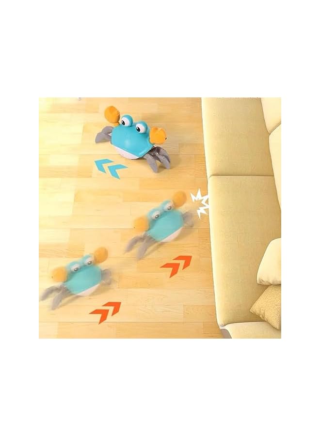 SKY-TOUCH سلطعون كهربائي هارب، لعبة سلطعون زاحف للأطفال مع موسيقى وضوء LED، لعبة تفاعلية لتعلم وتطوير المهارات للأطفال، لتناسب الرضع والأطفال الصغار والكبار - Image 2