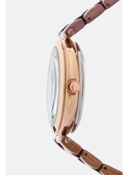 French Connection Women FCL0001B Round Analog Stainless Watch 34 mm, Brown  - Image 4
