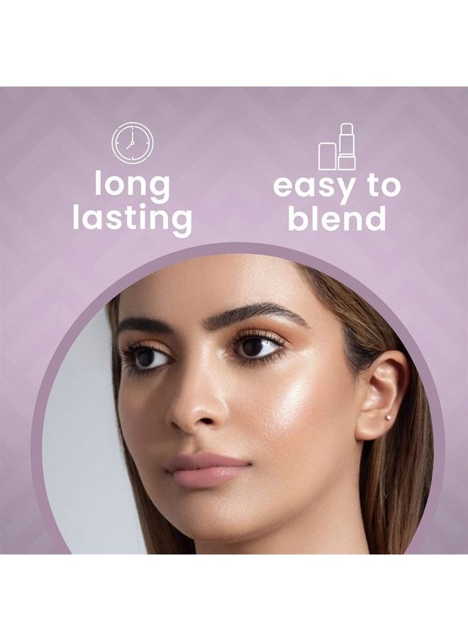 Ccolor Cosmetics - Holographic Face Highlighter, Cream Lavender Highlighter Makeup Stick, Highly Pigmented Face Highlighter, Blendable Shimmering Highlight, Prismatic Glow, Cruelty & Paraben-Free - Image 1