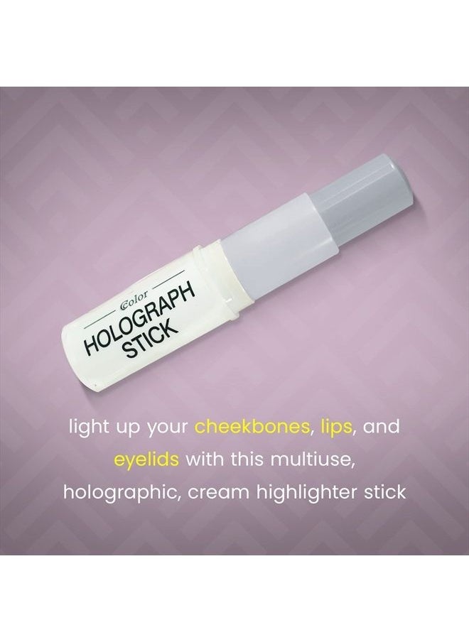 Ccolor Cosmetics - Holographic Face Highlighter, Cream Lavender Highlighter Makeup Stick, Highly Pigmented Face Highlighter, Blendable Shimmering Highlight, Prismatic Glow, Cruelty & Paraben-Free - Image 1