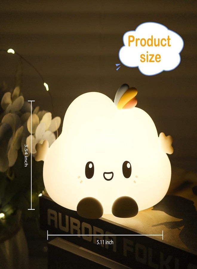 GITGRNTH Rechargeable Silicone Cloud Night Light for Kids | Color-Changing LED Changing Lamp |Adorable Room Decor & Gift for Toddlers, Teens, & Valentine's Day Present (Cloud, Regular), Multicolor - Image 2