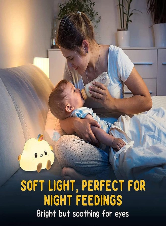 GITGRNTH Rechargeable Silicone Cloud Night Light for Kids | Color-Changing LED Changing Lamp |Adorable Room Decor & Gift for Toddlers, Teens, & Valentine's Day Present (Cloud, Regular), Multicolor - Image 5