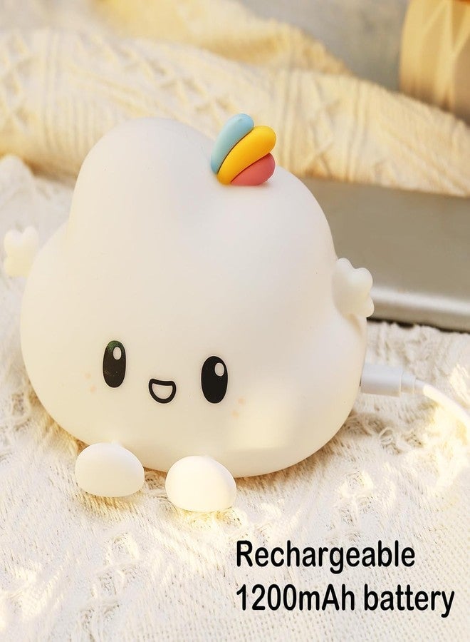 GITGRNTH Rechargeable Silicone Cloud Night Light for Kids | Color-Changing LED Changing Lamp |Adorable Room Decor & Gift for Toddlers, Teens, & Valentine's Day Present (Cloud, Regular), Multicolor - Image 4