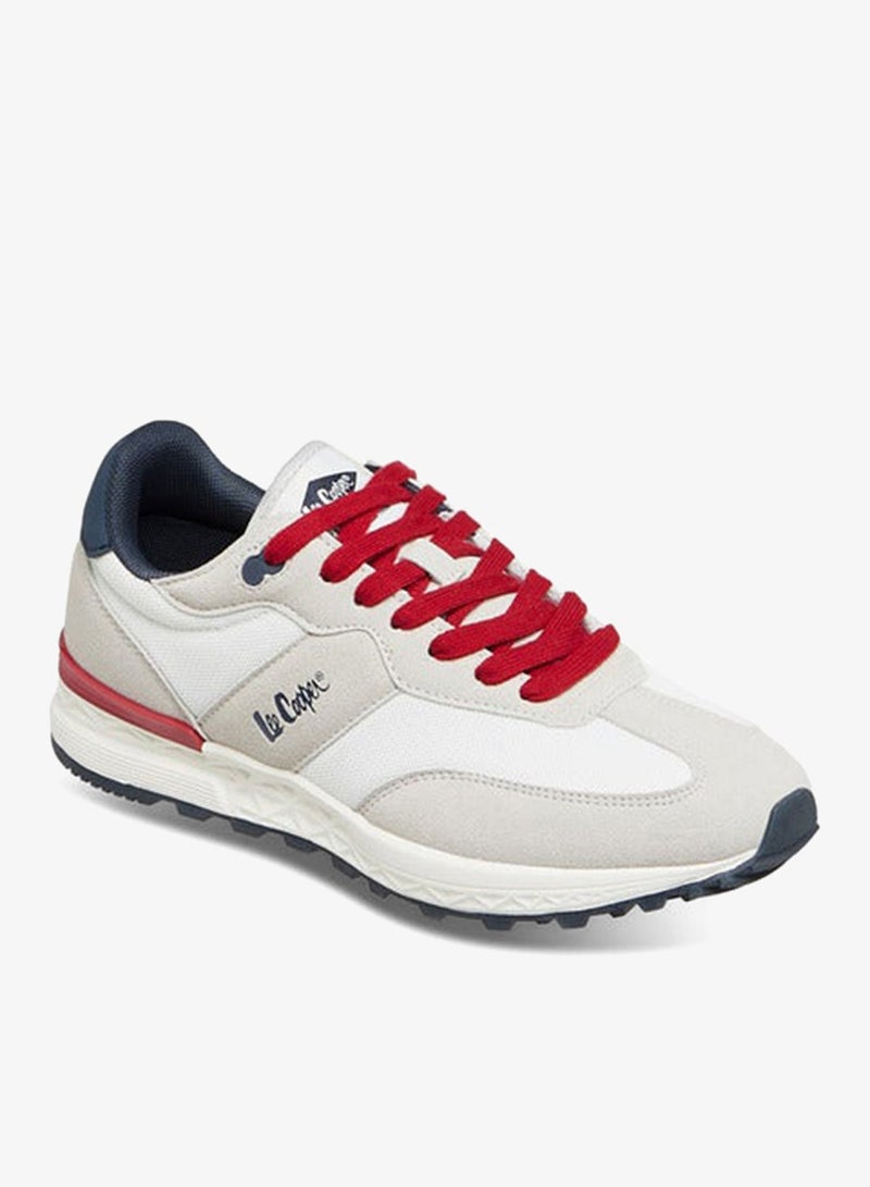 Lee Cooper Women's Logo Detail Sneakers with Lace-Up Closure - Image 2