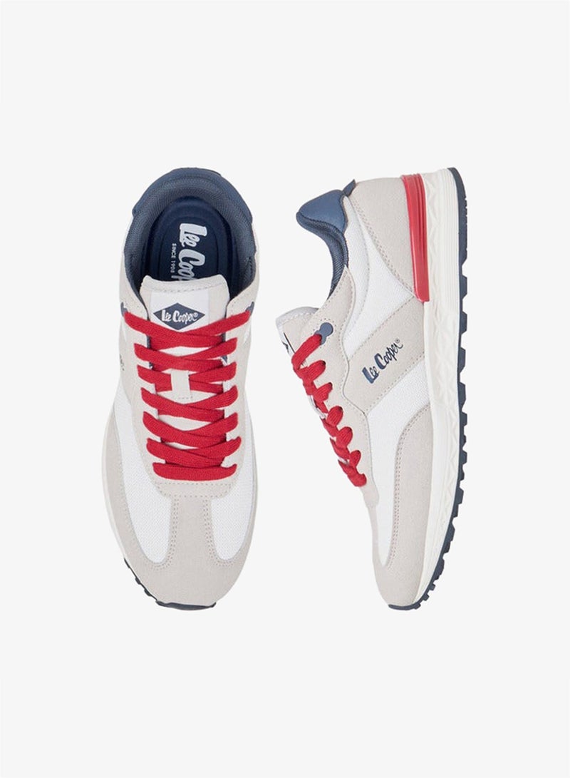 Lee Cooper Women's Logo Detail Sneakers with Lace-Up Closure - Image 3