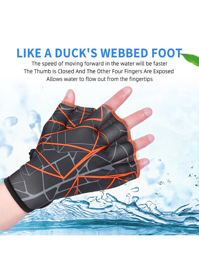 Generic Swim Gloves Non-slip Adjustable Breathable & Quick-drying for Men and Women Print Design for Outdoor Water Sports and Snorkeling  - Image 5