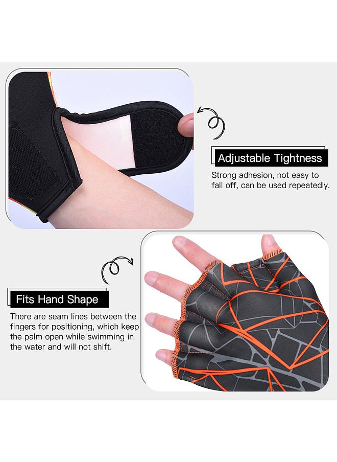 Generic Swim Gloves Non-slip Adjustable Breathable & Quick-drying for Men and Women Print Design for Outdoor Water Sports and Snorkeling  - Image 2