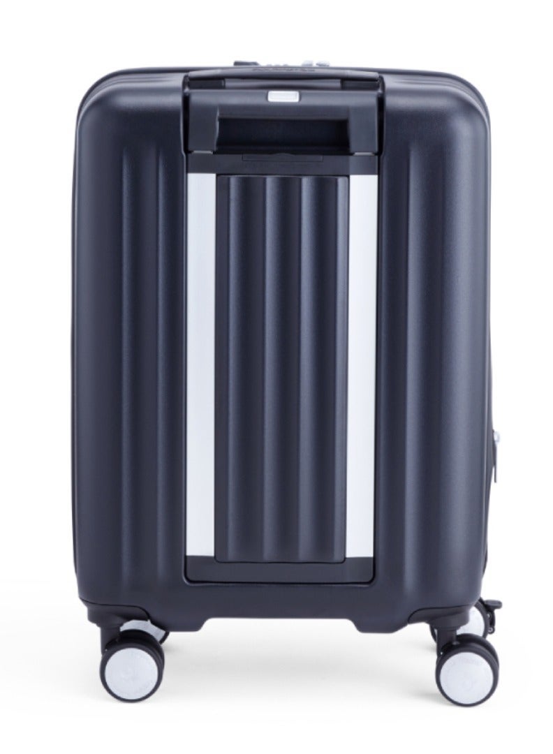 AMERICAN TOURISTER Trento + Suitcase, Cabin Size 54 cm / 20 inch, 4 Spinner Wheels, Hard Top, Polycarbonate, Black|Lightweight|2 In 1 Optimov™ Shock Absorbing Wheels|Book Opening|Expandable|TSA Lock|Waterproof Section - 3 Years International Warranty - Image 5