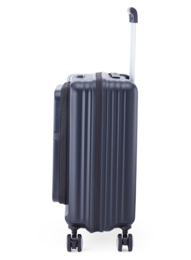 AMERICAN TOURISTER Trento + Suitcase, Cabin Size 54 cm / 20 inch, 4 Spinner Wheels, Hard Top, Polycarbonate, Black|Lightweight|2 In 1 Optimov™ Shock Absorbing Wheels|Book Opening|Expandable|TSA Lock|Waterproof Section - 3 Years International Warranty - Image 3