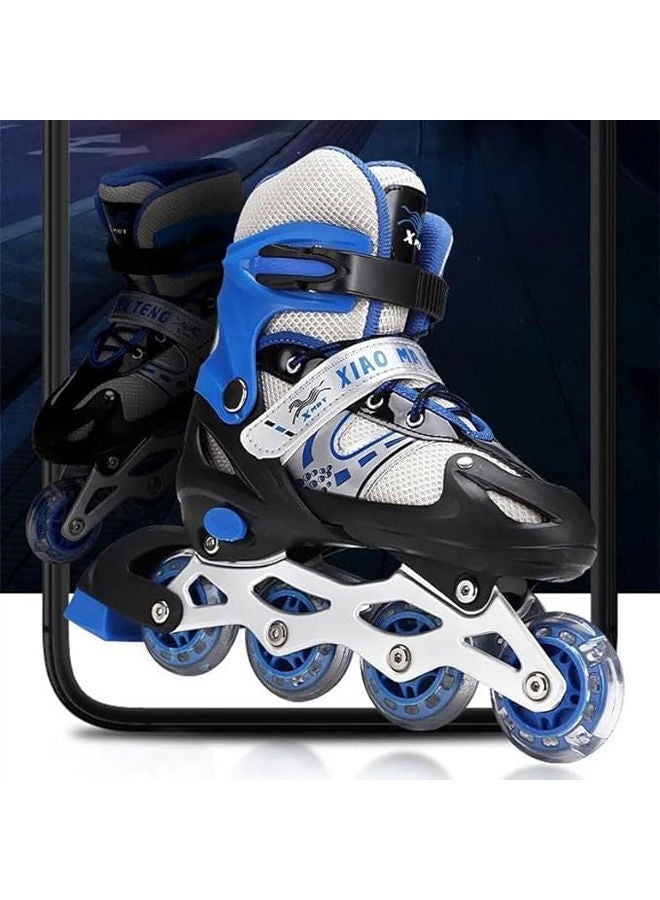 Adjustable Comfort Roller Skates With Led Light Up Front Wheel, Inline Skates Size 31 -34  - Image 3