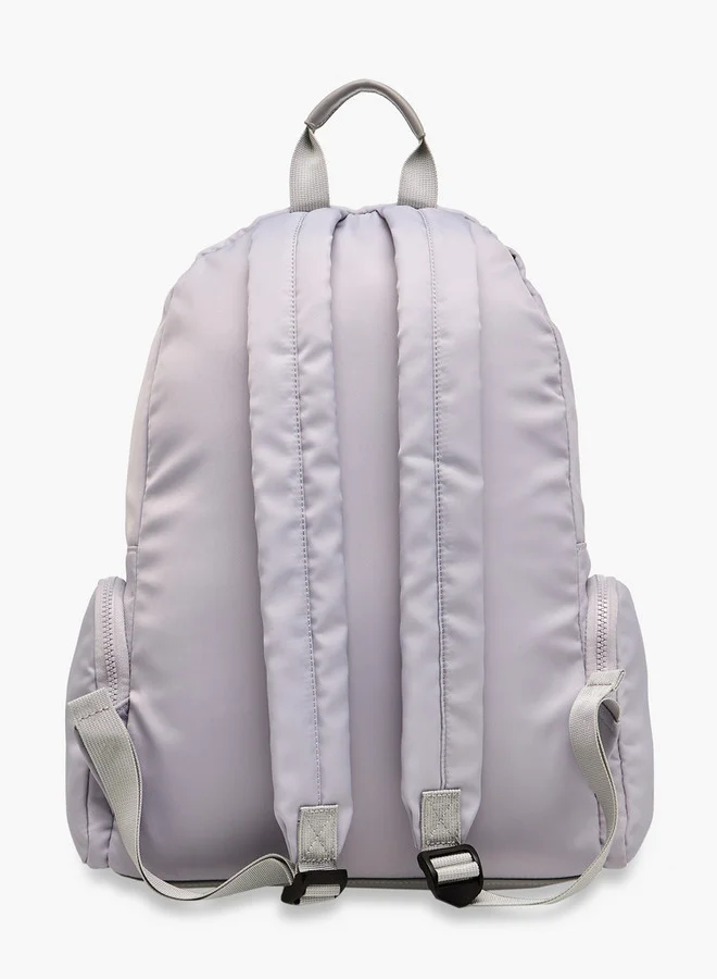 Lee Cooper Quilted Backpack with Adjustable Shoulder Straps and Zip Closure - 16x32x41 cm