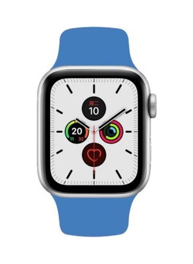 Silicone Replacement Band For Apple Watch 42/44mm Royal Blue - Image 5