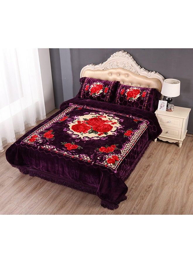Stargold Blanket Set of 4 Pieces 220 x 240CM 1 Ply Premium Blanket With Bedcover Pillowcase 