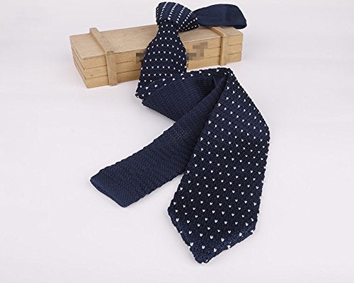 Ctskyte Men's Boy Navy Blue Silk Ties Sweat Heart Pattern Eco-friendly Necktie 58 Inches - Image 2