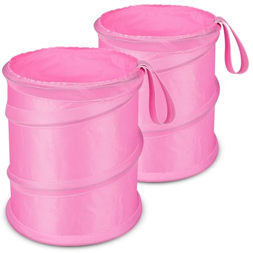 Kincown Car Trash Can 2 Packs Mini Car Garbage Can Collapsible Trash Bin - Image 1